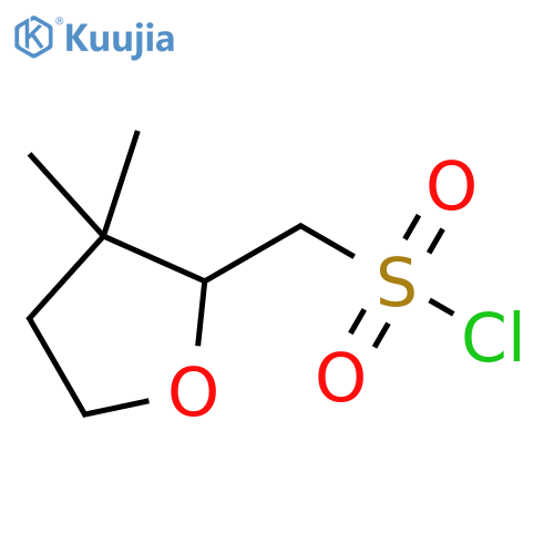 (3,3-dimethyloxolan-2-yl)methanesulfonyl chloride structure
