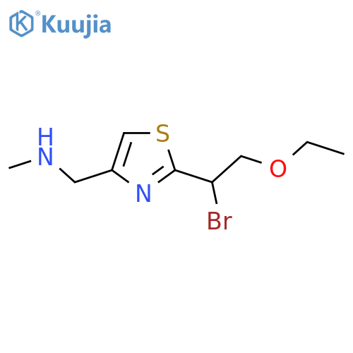 {2-(1-bromo-2-ethoxyethyl)-1,3-thiazol-4-ylmethyl}(methyl)amine structure