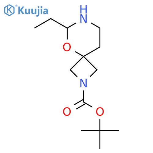 tert-butyl 6-ethyl-5-oxa-2,7-diazaspiro3.5nonane-2-carboxylate structure