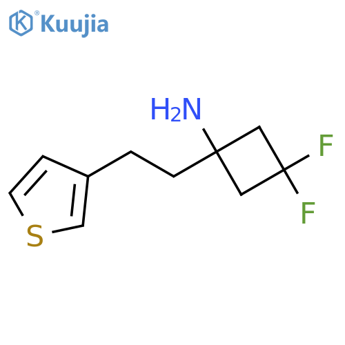 3,3-Difluoro-1-[2-(thiophen-3-yl)ethyl]cyclobutan-1-amine structure
