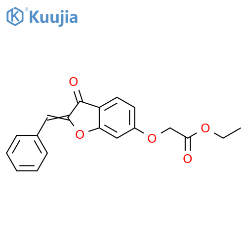 ethyl 2-{[(2Z)-3-oxo-2-(phenylmethylidene)-2,3-dihydro-1-benzofuran-6-yl]oxy}acetate structure
