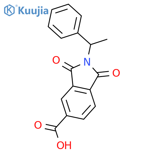 1,3-Dioxo-2-(1-phenylethyl)isoindoline-5-carboxylic Acid structure