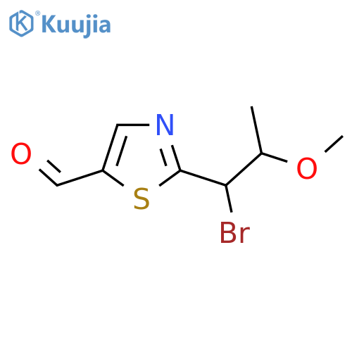 2-(1-Bromo-2-methoxypropyl)-1,3-thiazole-5-carbaldehyde structure