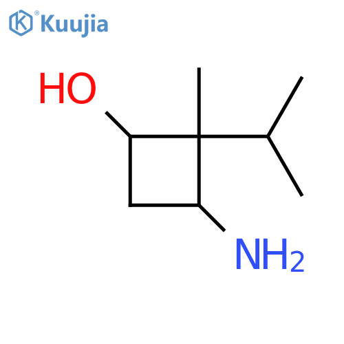 3-amino-2-methyl-2-(propan-2-yl)cyclobutan-1-ol structure