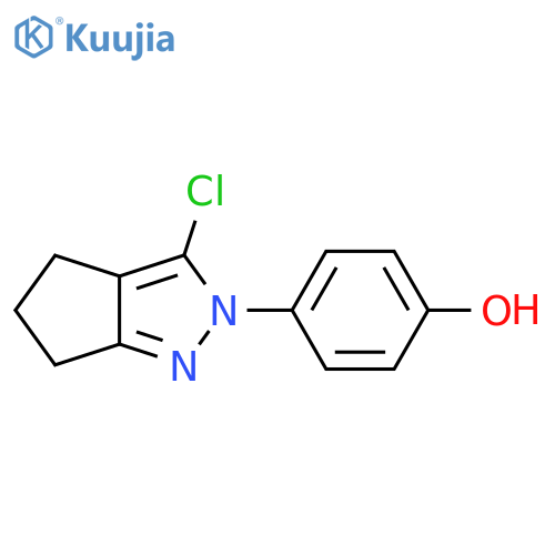 4-{3-chloro-2H,4H,5H,6H-cyclopentacpyrazol-2-yl}phenol structure
