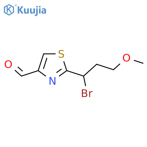 2-(1-Bromo-3-methoxypropyl)-1,3-thiazole-4-carbaldehyde structure