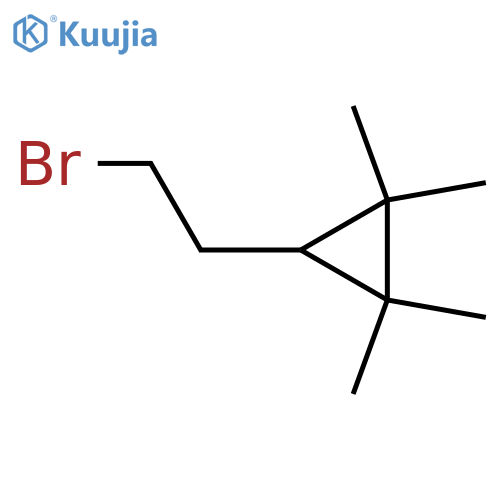 3-(2-bromoethyl)-1,1,2,2-tetramethylcyclopropane structure
