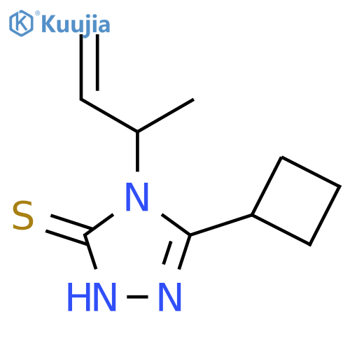 4-(but-3-en-2-yl)-5-cyclobutyl-4H-1,2,4-triazole-3-thiol structure