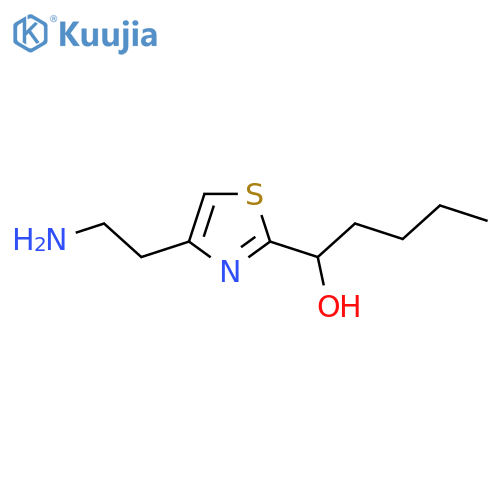 1-4-(2-aminoethyl)-1,3-thiazol-2-ylpentan-1-ol structure