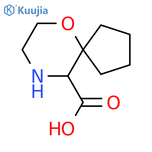 6-oxa-9-azaspiro4.5decane-10-carboxylic acid structure