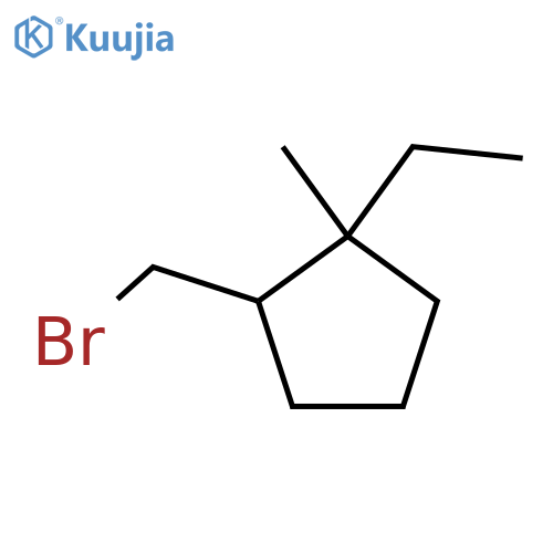 2-(bromomethyl)-1-ethyl-1-methylcyclopentane structure