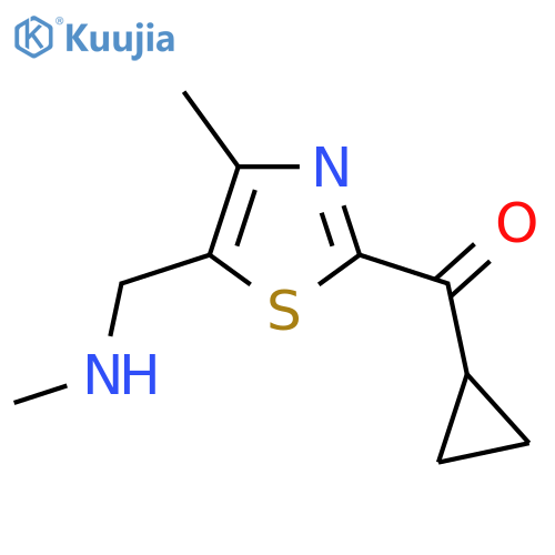 (2-cyclopropanecarbonyl-4-methyl-1,3-thiazol-5-yl)methyl(methyl)amine structure