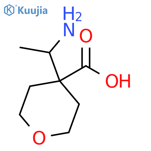 2H-Pyran-4-carboxylic acid, 4-(1-aminoethyl)tetrahydro- structure