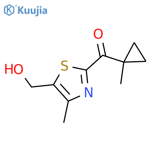 4-methyl-2-(1-methylcyclopropanecarbonyl)-1,3-thiazol-5-ylmethanol structure