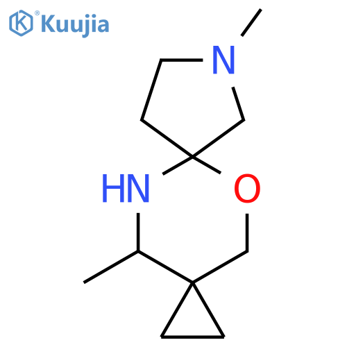 8,12-dimethyl-5-oxa-8,11-diazadispiro2.2.4^{6}.2^{3}dodecane structure