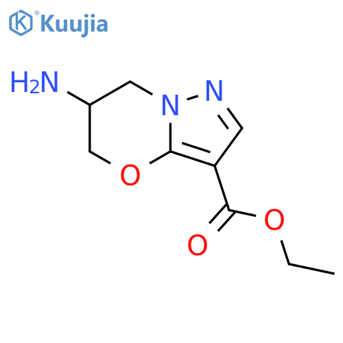 5H-Pyrazolo[5,1-b][1,3]oxazine-3-carboxylic acid, 6-amino-6,7-dihydro-, ethyl ester structure