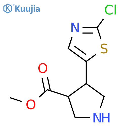 methyl 4-(2-chloro-1,3-thiazol-5-yl)pyrrolidine-3-carboxylate structure