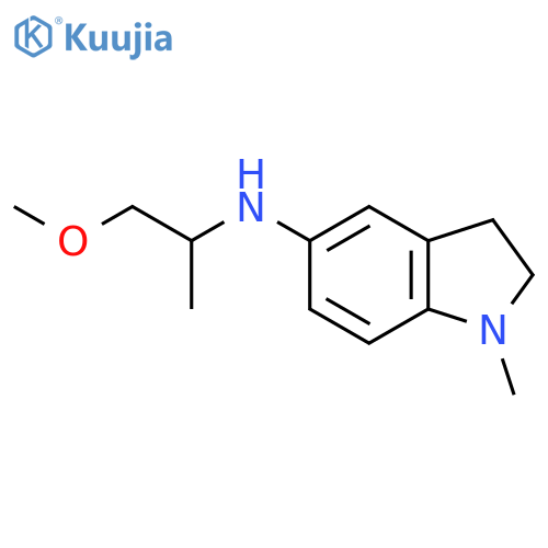 N-(1-methoxypropan-2-yl)-1-methyl-2,3-dihydro-1H-indol-5-amine structure