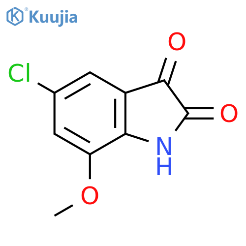 5-chloro-7-methoxy-2,3-dihydro-1H-indole-2,3-dione structure