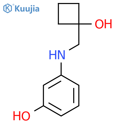 3-{[(1-Hydroxycyclobutyl)methyl]amino}phenol structure