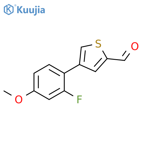 4-(2-Fluoro-4-methoxyphenyl)thiophene-2-carbaldehyde structure