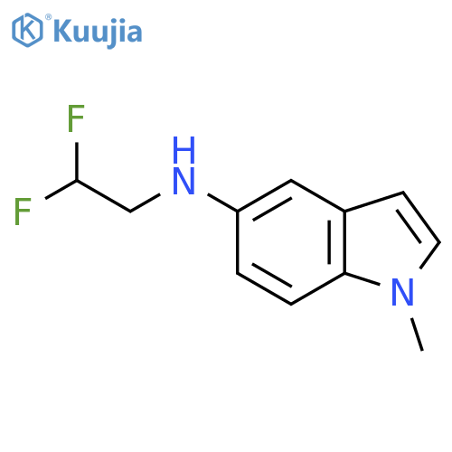 N-(2,2-difluoroethyl)-1-methyl-1H-indol-5-amine structure