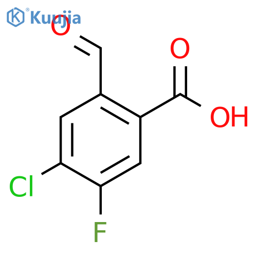 4-chloro-5-fluoro-2-formylbenzoic acid structure