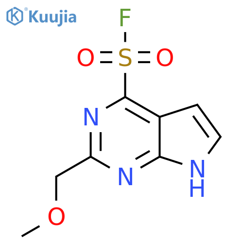 2-(methoxymethyl)-7H-pyrrolo2,3-dpyrimidine-4-sulfonyl fluoride structure