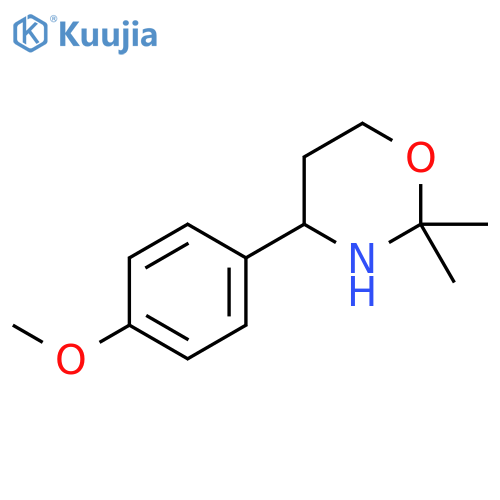 4-(4-methoxyphenyl)-2,2-dimethyl-1,3-oxazinane structure