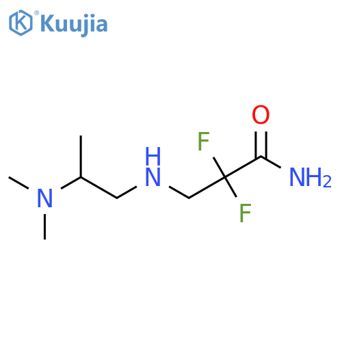 3-{2-(dimethylamino)propylamino}-2,2-difluoropropanamide structure