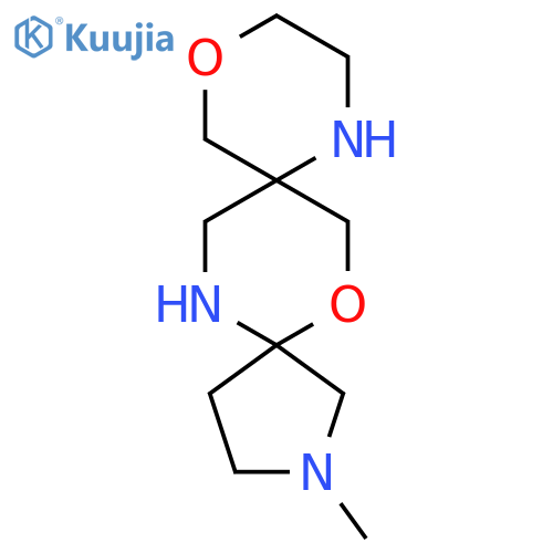 2-methyl-6,12-dioxa-2,9,15-triazadispiro4.2.5^{8}.2^{5}pentadecane structure
