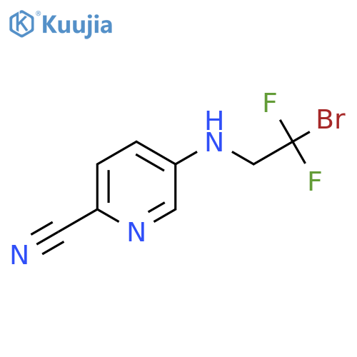 5-(2-bromo-2,2-difluoroethyl)aminopyridine-2-carbonitrile structure