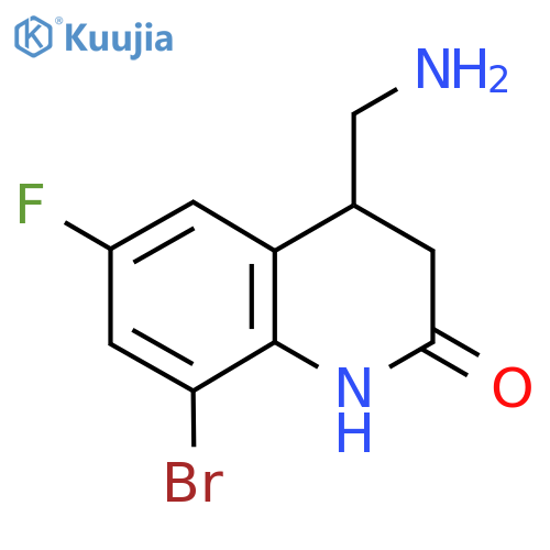 4-(aminomethyl)-8-bromo-6-fluoro-1,2,3,4-tetrahydroquinolin-2-one structure