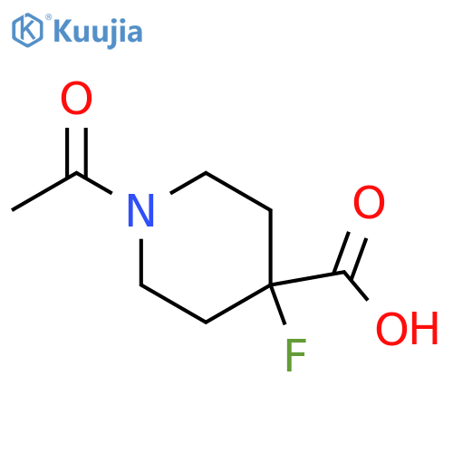 1-acetyl-4-fluoropiperidine-4-carboxylic acid structure