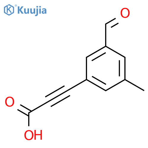 3-(3-formyl-5-methylphenyl)prop-2-ynoic acid structure