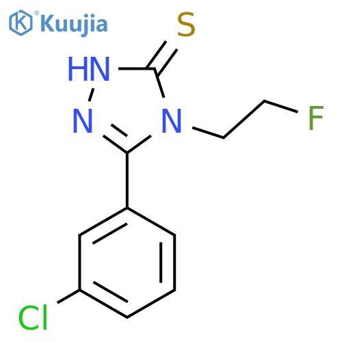 5-(3-chlorophenyl)-4-(2-fluoroethyl)-4H-1,2,4-triazole-3-thiol structure