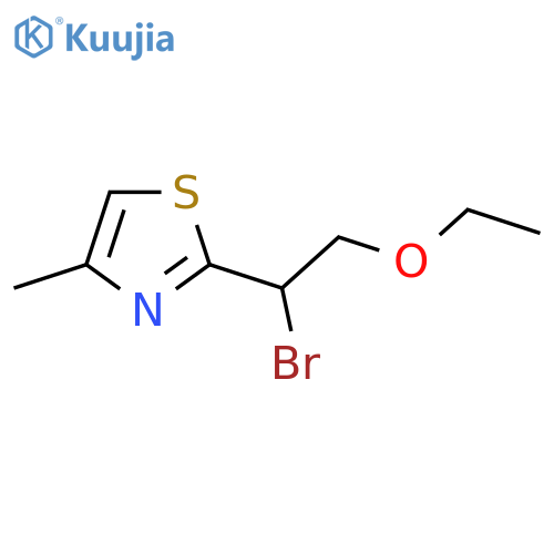 2-(1-bromo-2-ethoxyethyl)-4-methyl-1,3-thiazole structure