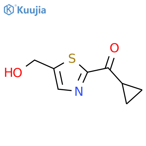 (2-cyclopropanecarbonyl-1,3-thiazol-5-yl)methanol structure
