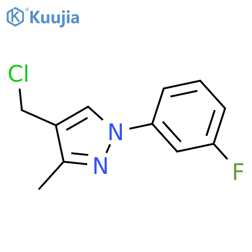 4-(chloromethyl)-1-(3-fluorophenyl)-3-methyl-1H-pyrazole structure