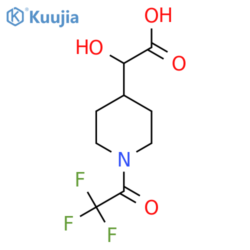 2-hydroxy-2-1-(trifluoroacetyl)piperidin-4-ylacetic acid structure