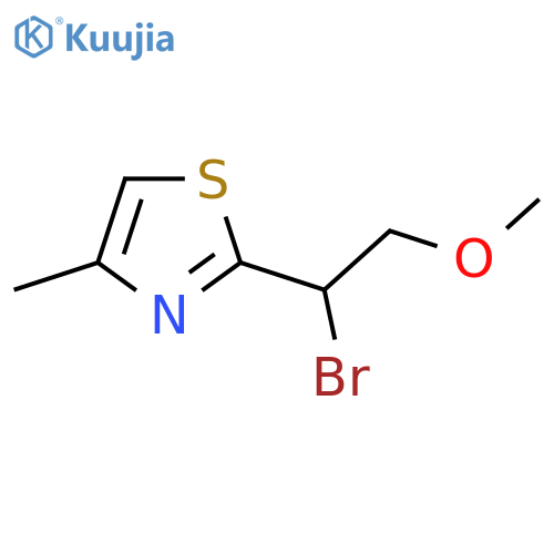 2-(1-bromo-2-methoxyethyl)-4-methyl-1,3-thiazole structure