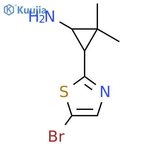 3-(5-bromo-1,3-thiazol-2-yl)-2,2-dimethylcyclopropan-1-amine structure