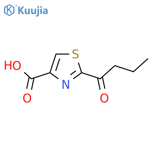 2-butanoyl-1,3-thiazole-4-carboxylic acid structure
