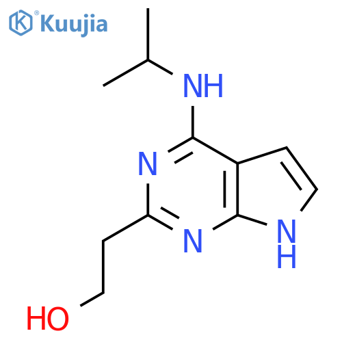 2-{4-(propan-2-yl)amino-7H-pyrrolo2,3-dpyrimidin-2-yl}ethan-1-ol structure