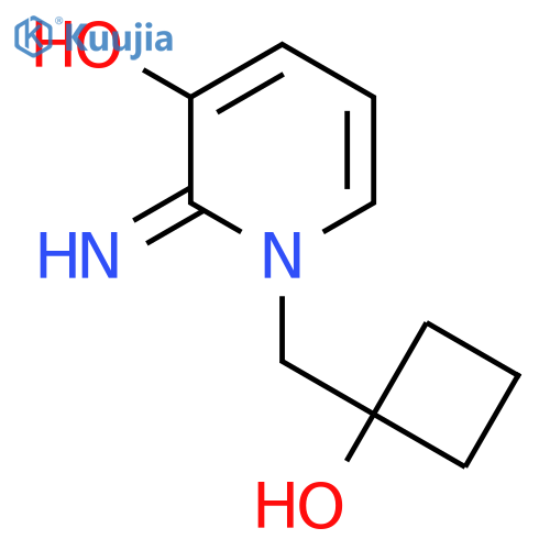 1-[(1-Hydroxycyclobutyl)methyl]-2-imino-1,2-dihydropyridin-3-ol structure