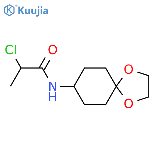 2-Chloro-N-(1,4-dioxaspiro[4.5]decan-8-yl)propanamide structure