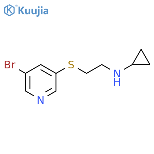 N-{2-(5-bromopyridin-3-yl)sulfanylethyl}cyclopropanamine structure