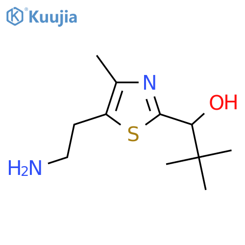 1-5-(2-aminoethyl)-4-methyl-1,3-thiazol-2-yl-2,2-dimethylpropan-1-ol structure