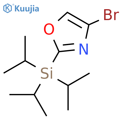 Oxazole, 4-bromo-2-[tris(1-methylethyl)silyl]- structure