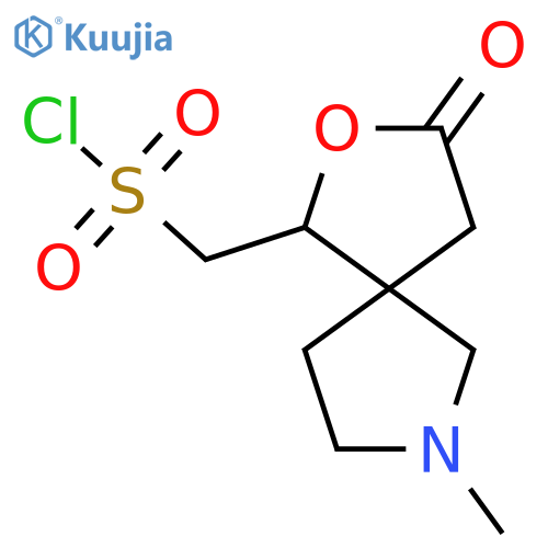 {7-methyl-3-oxo-2-oxa-7-azaspiro4.4nonan-1-yl}methanesulfonyl chloride structure
